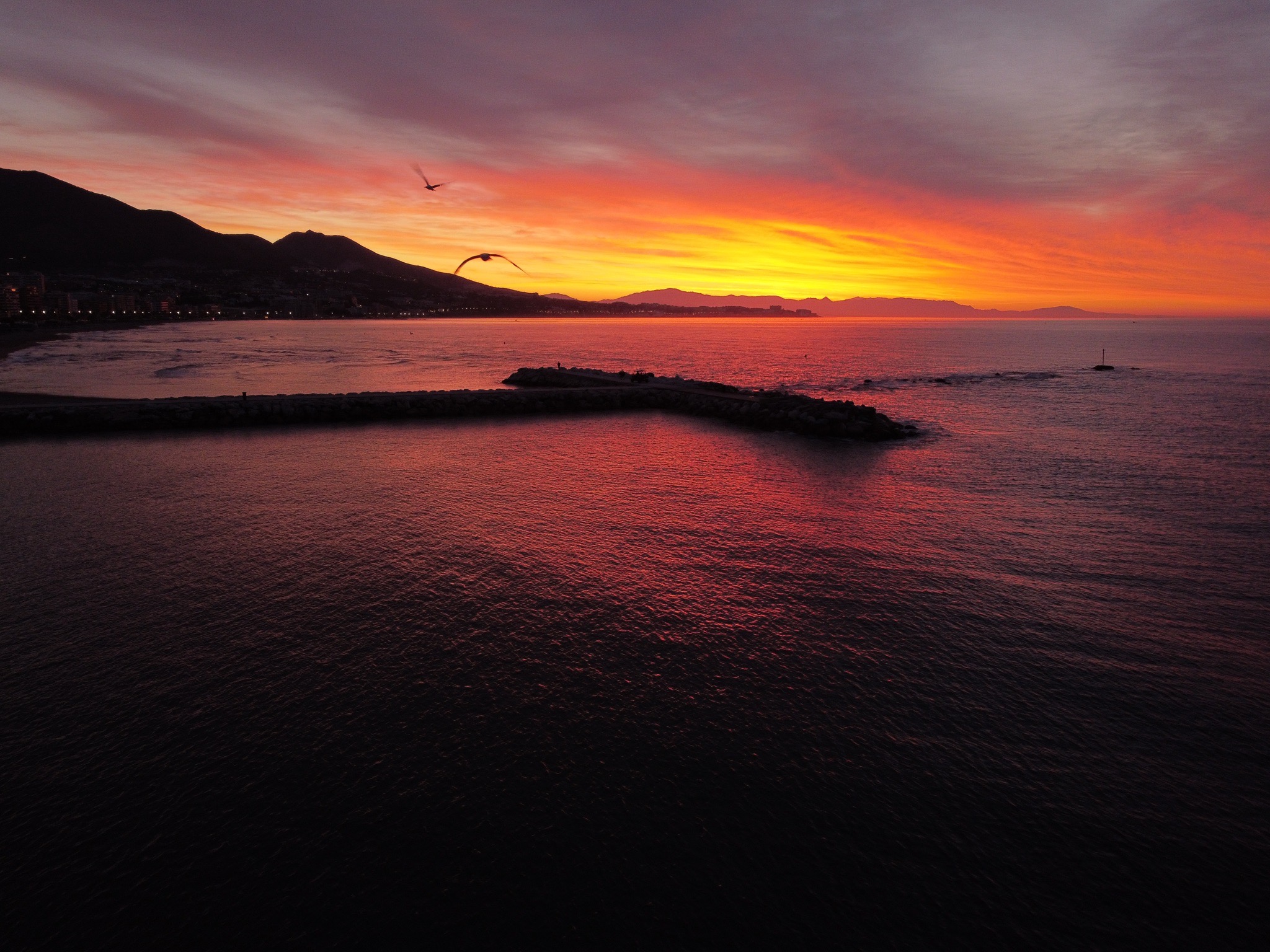 Aerial view of the Costa del Sol and Fuengirola